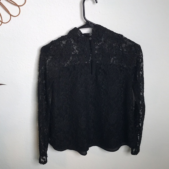 Abercrombie & Fitch Black Lace Overlay Top - Picture 5 of 5